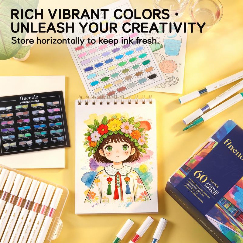 Kalilu™ Dual Tip Acrylic Paint Markers Set