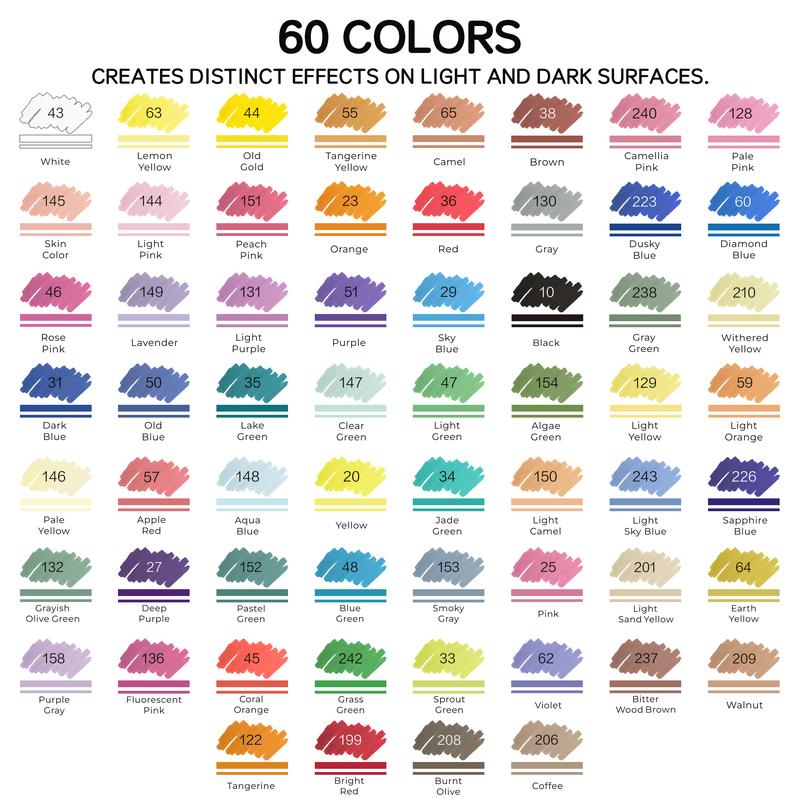 Kalilu™ Dual Tip Acrylic Paint Markers Set