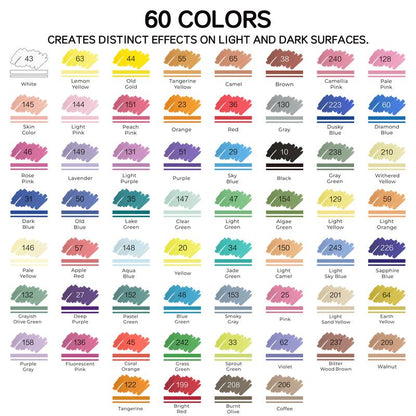 Kalilu™ Dual Tip Acrylic Paint Markers Set