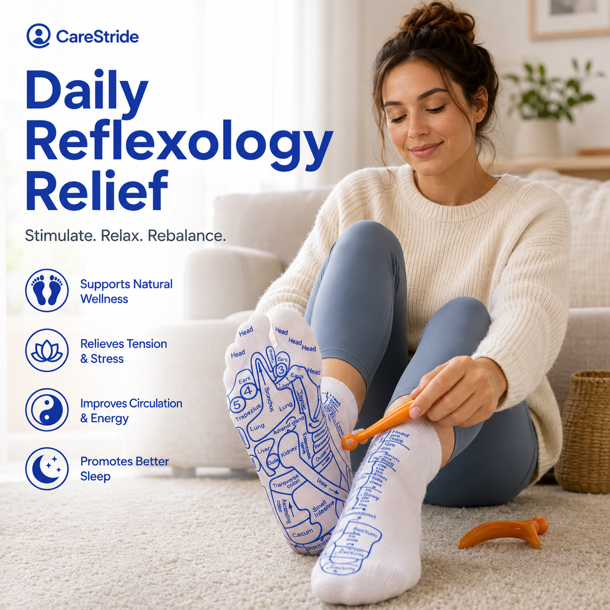 CareStride™ ReflexTherapy Socks