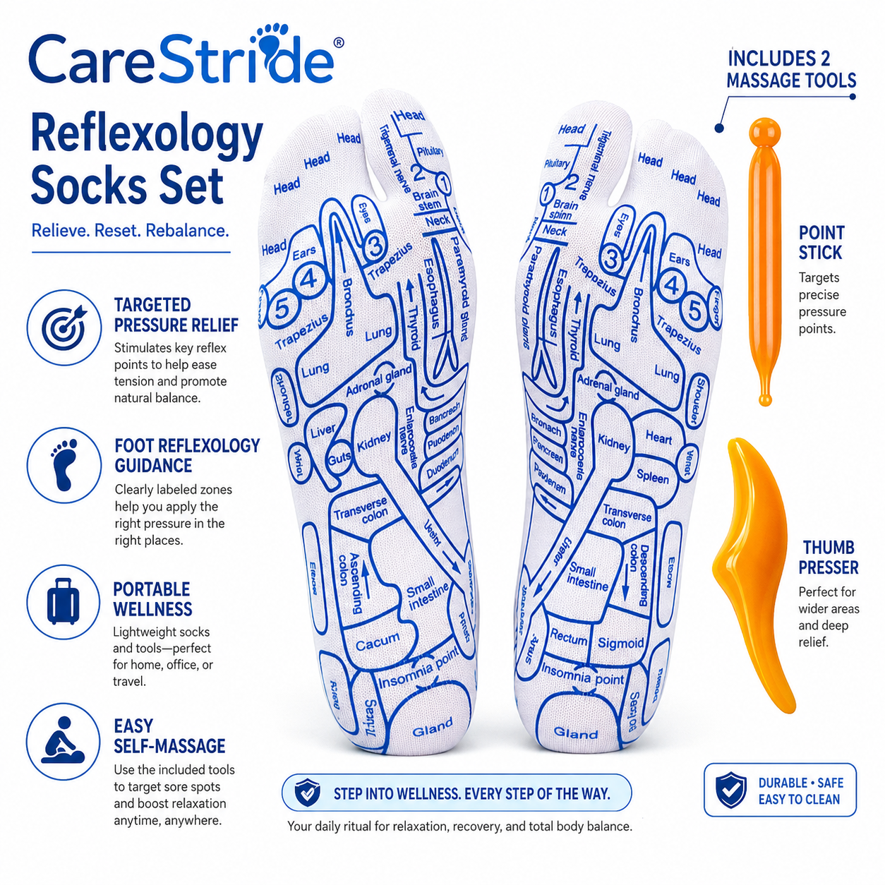 CareStride™ ReflexTherapy Socks