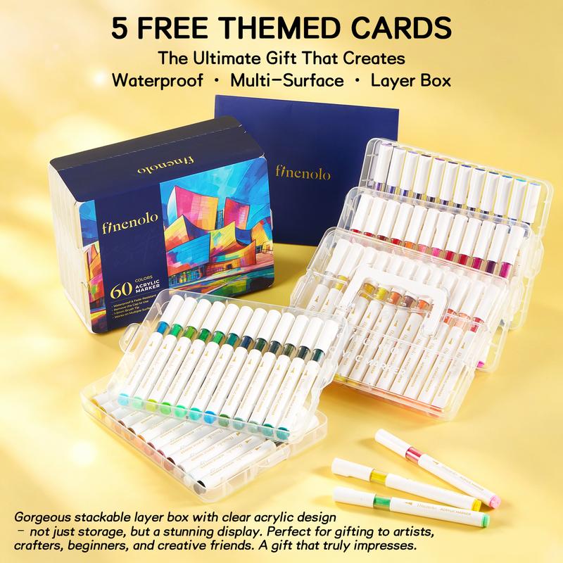 Kalilu™ Dual Tip Acrylic Paint Markers Set