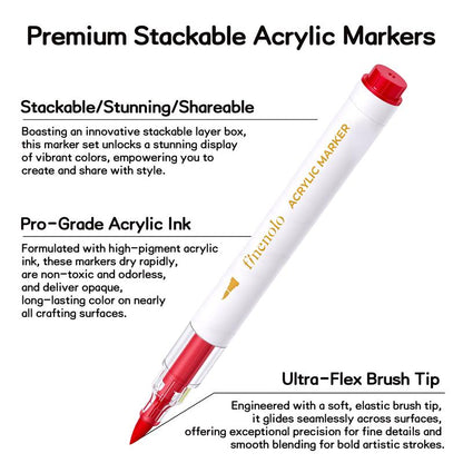 Kalilu™ Dual Tip Acrylic Paint Markers Set